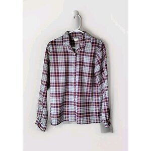 Vintage Manor Park Top 16 Plaid Long Sleeve Button Up Lightweight